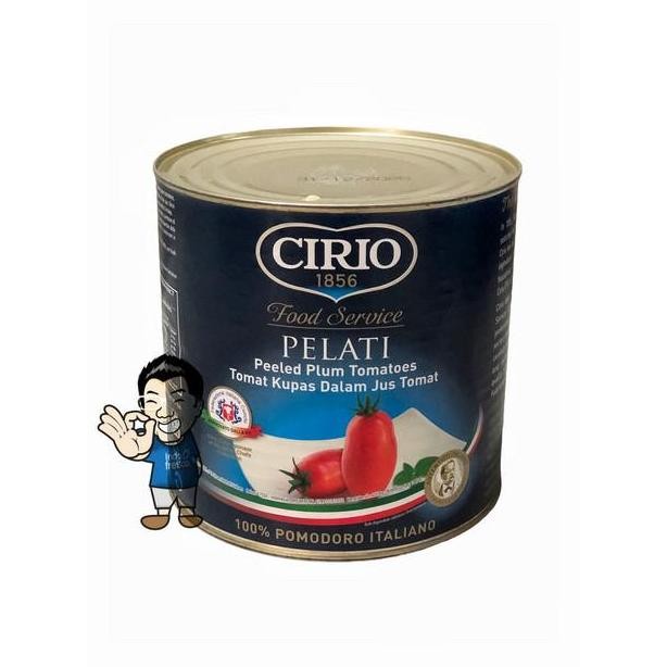 

Cirio Pelati Peeled Plum Tomatoes- Tomat Kupas 2550 g
