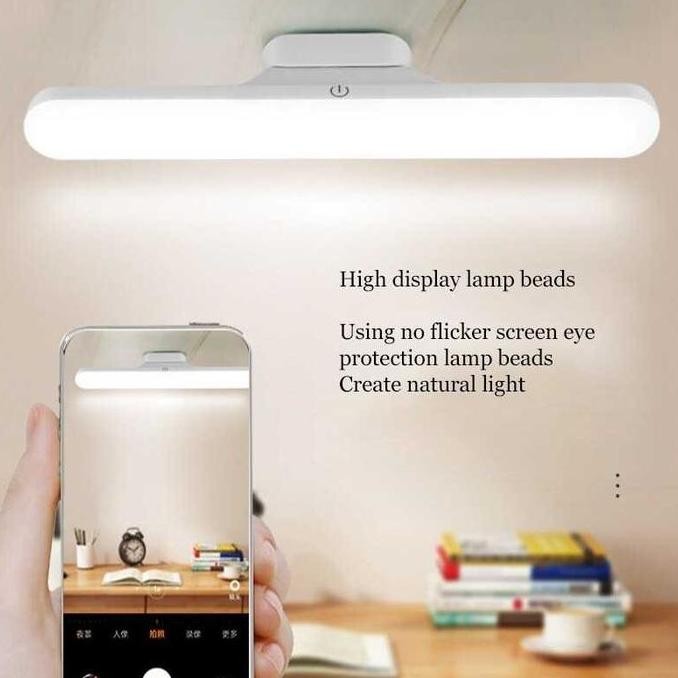 Lampu Tempel Magnetic Lamp Usb Rechargeable Meja Anak Belajar Rias