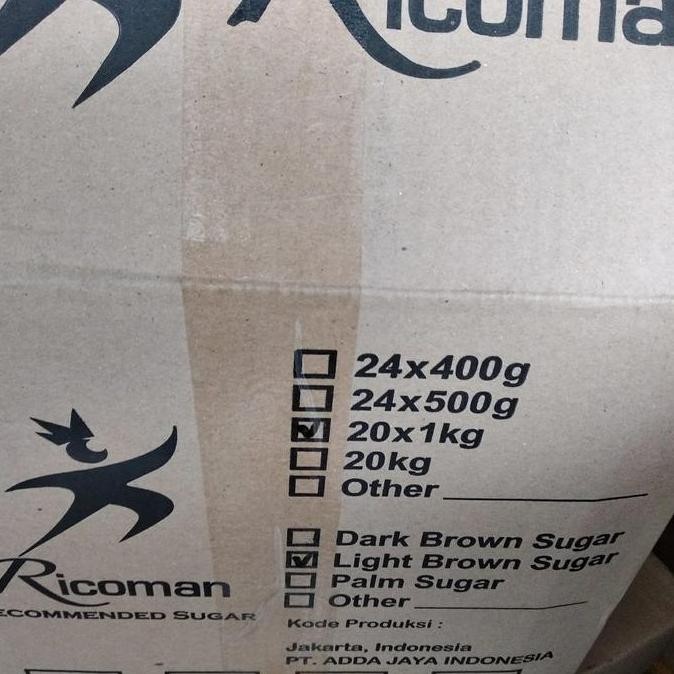 

Baru Ricoman Light Brown Sugar 1kg - Gula Merah Khusus GoJek