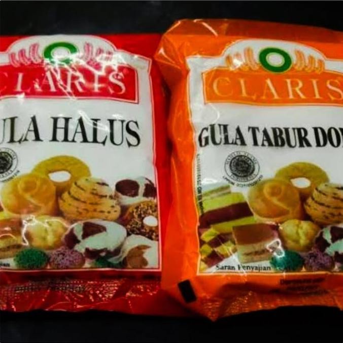 

Baru Gula Halus Tabur Claris 250gr - Gula Donat Dingin Topping Kue 16 Pack Orange