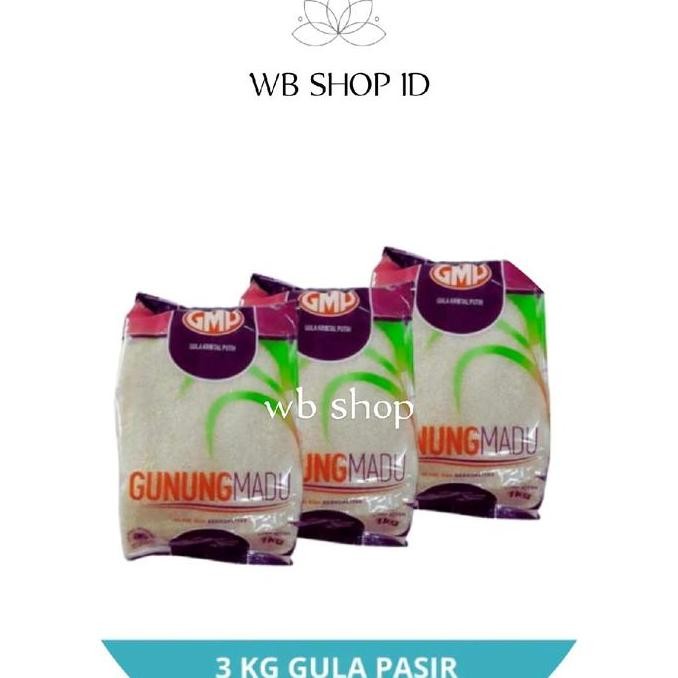 

Baru GMP Gula Kristal Putih 1Kg x 3pcs - Gula Pasir Manis Food Grade
