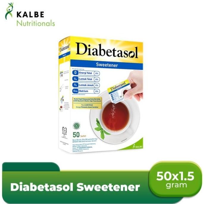 

Baru Diabetasol Sweetener 50 Sachet - Pemanis Rendah Kalori untuk Diabetes