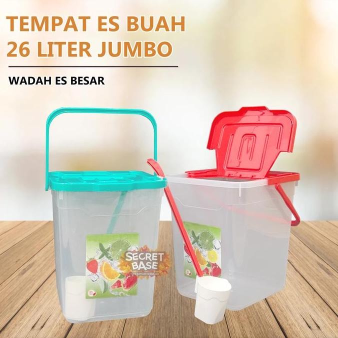 Toples Es Buah - Bonus Gayung / Tempat Es Buah Besar/ Aquarium Es Buah
