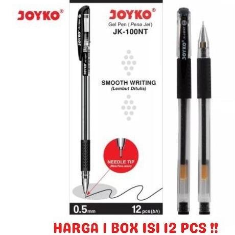 

Gel Pen Pulpen Pena Joyko Jk-100Nt Black 0.5 Mm 1 Box 12 Pcs