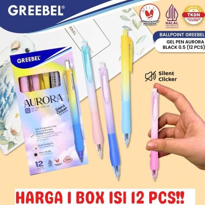 

Gel Pen Pulpen Pena Greebel Aurora Gp-511 0.5 Mm
