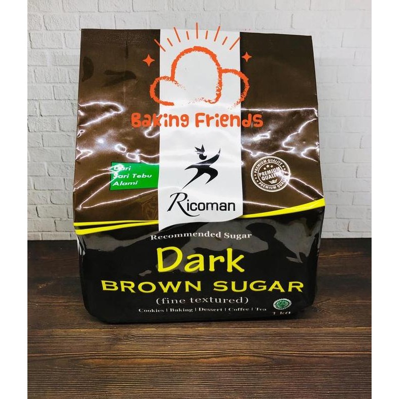 

Baru Ricoman Dark Brown Sugar 1kg - Gula Merah Tebu Pekat