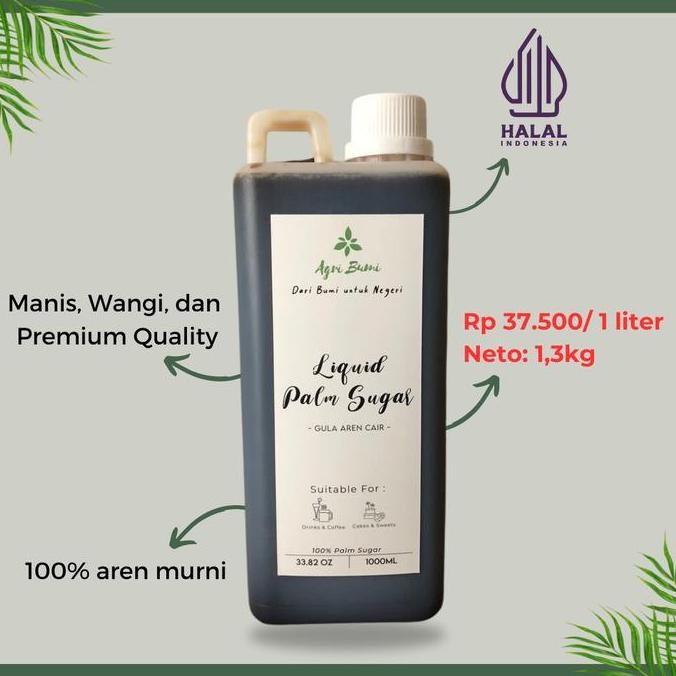

Baru Gula Aren Cair Premium 1 Liter - Palm Sugar Liquid Asli