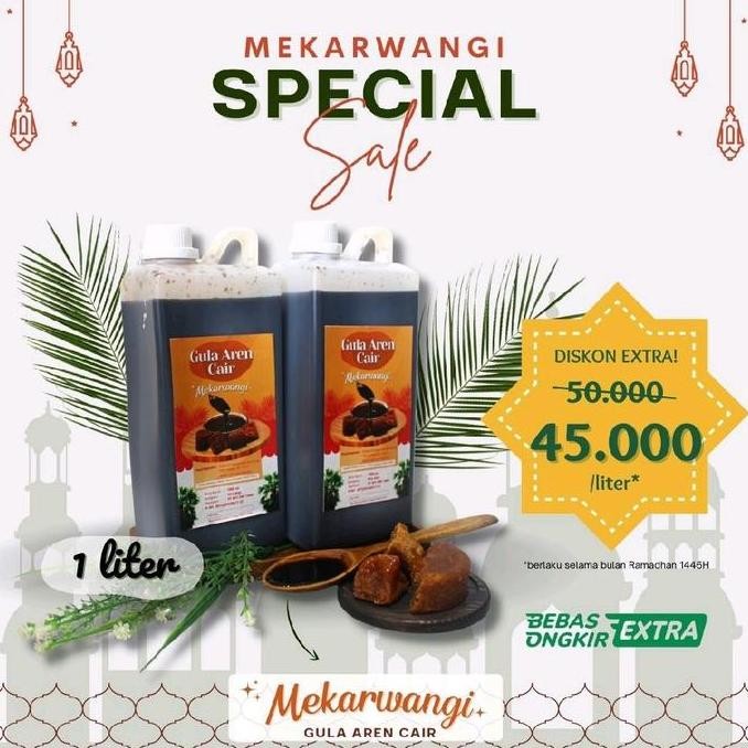 

Baru Mekarwangi Gula Aren Cair Premium 1 Liter Asli