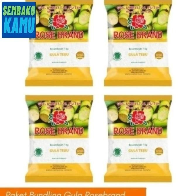 

Baru Paket Bundling Gula Rose Brand Kuning 1kg x 4pcs - Gula Tebu Harian