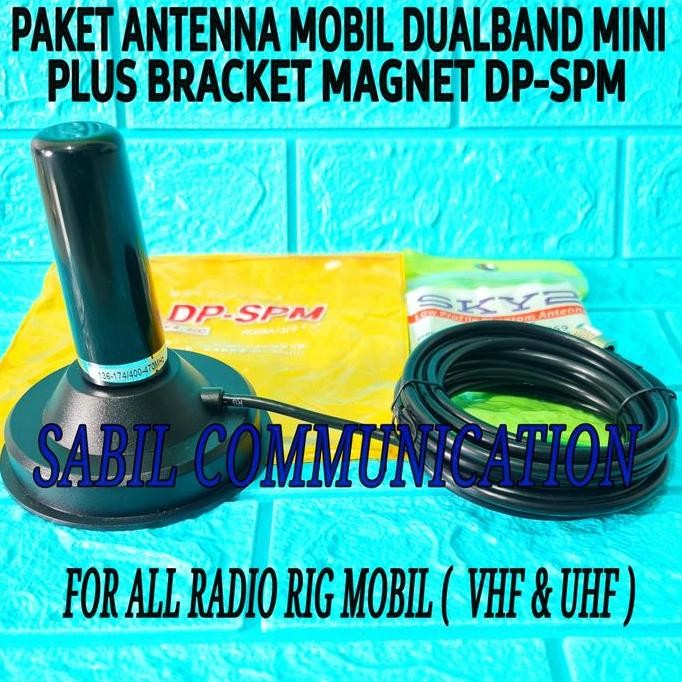 Murah Paket Antena Mobil Antena Radio Rig Mobil Dualband Plus Bracket Magnet