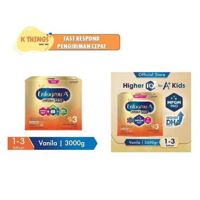 

Grosir Enfagrow A 3 A+3 Vanila Vanilla Susu Box 3000 G 3000Gr 3Kg (5X600Gr) 3600Gr 3600 Gr 3.6Kg (6X600Gr)
