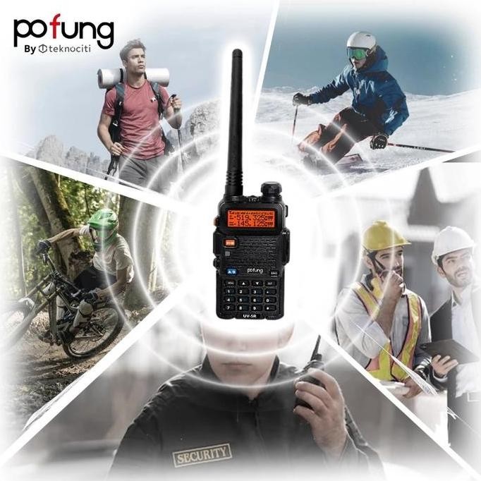 Grosir Isi 5 Pcs Auqoz X Pofung Ht Walkie Talkie Uv5R 5W - Radio Ht A5 Uhf Vhf Fm / Ht Pofung -  Ht 