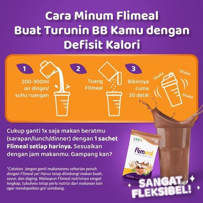 

Murah 1 Box Flimeal Meal Replacement Isi 12 Sachet By Flimty - Flimeal Cokelat Susu - Flimeal Taro - Flimeal Vanilla - Flimeal Strawberry - Flimeal Cokelat Vegan - Flim Meal Bpom Dan Halal