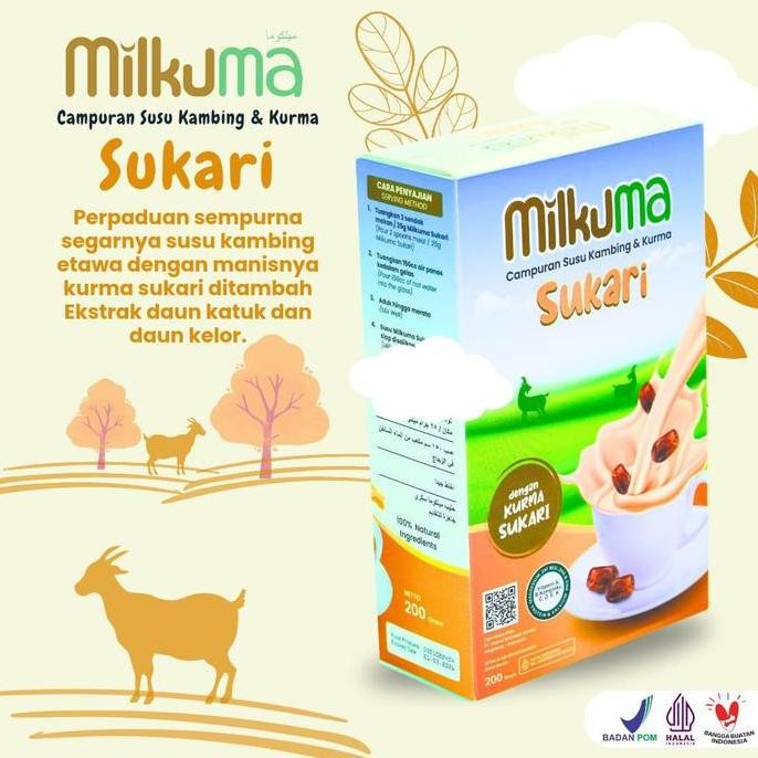 

Grosir Milkuma Sukari 200 Gr Susu Kambing Etawa Bubuk Plus Kurma Sukkari Ori