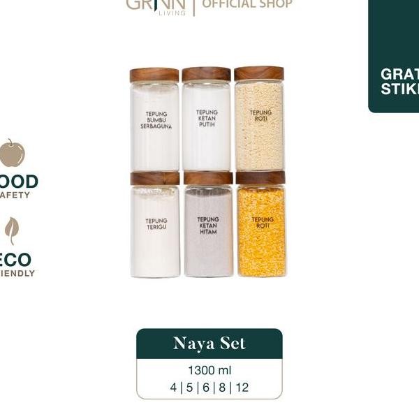 

Set Paketgrinn Living Naya Airtht Glass Jar 1300Ml Toples Tutup Bambu Kayu Toples Tepung Dapur Tempat Untuk Bumbu Wadah Bumbu Untuk Garam Gula Kopi Tepung Teru Oatmeal Susu Bubuk Set Lengkap Set Paket Lebih Dan Hemat