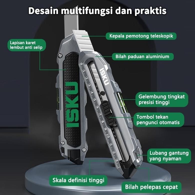 

BisaCod Isku Pisau Serbaguna Paduan Aluminium Pisau Serbaguna Multifungsi Pisau Pemotong Kertas Pisau Serbaguna Mesin Pemotong Rumput Pemotong Kertas Pisau Kunci Otomatis Original