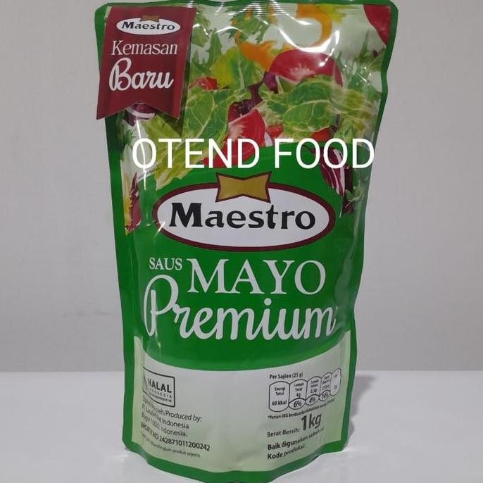 

Tersedia Maestro Mayonnaise Pouch 1kg Refill Saus Mayones Praktis