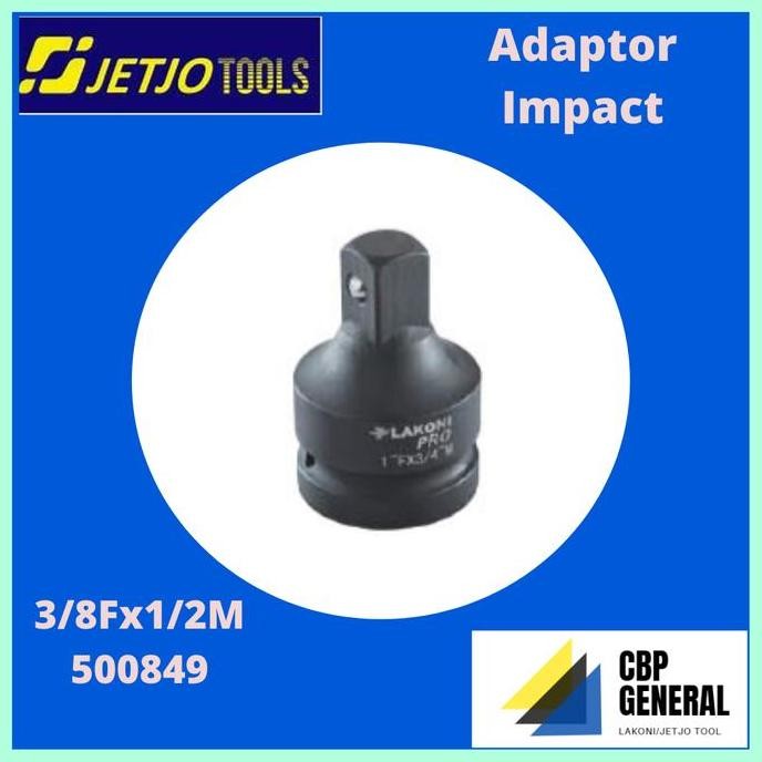 JETJO TOOLS Adaptor Impact 3/8Fx1/2M / Sok Adaptor 500849
