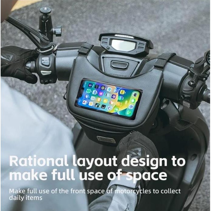 Tas Motor Stang Depan Motor Matic Handlebar Front Bag Phone Holder Waterproof