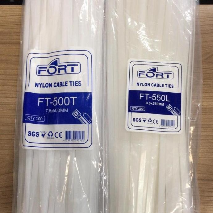 

Diskon! Fort Cable Tie 550T 550x9mm Kabel Ties Panjang 55cm Warna Hitam/Putih