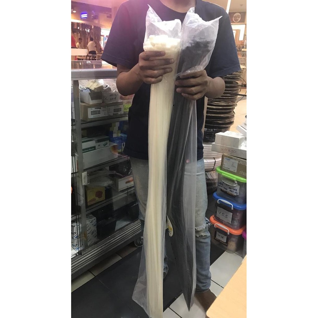 

Diskon! Cable Ties 102cm x 9mm Hitam/Putih Cable Tie Jumbo Panjang 1 Meter