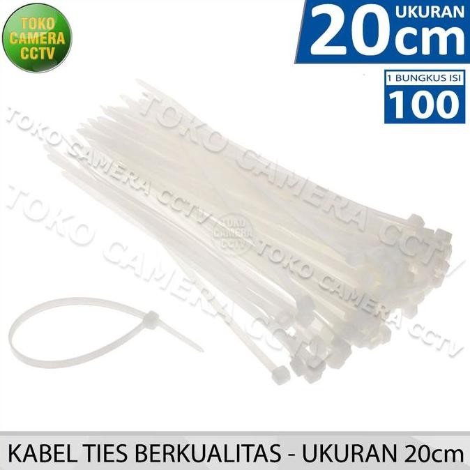 

Diskon! Cable Ties Putih 20cm Kualitas Bagus | Tali Zip Tie / Kabel Tis Ty Rap 20 cm