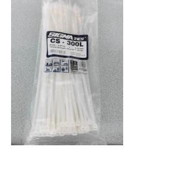 

Diskon! Kabel Ties Sigma CS300L 30cm x 4.8mm Putih Kuat & Fleksibel