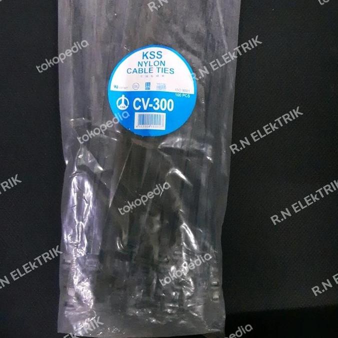 

Diskon! Cable Ties KSS CV-300 7.6 x 300mm Hitam - Kabel Ties Heavy Duty Isi 100pcs