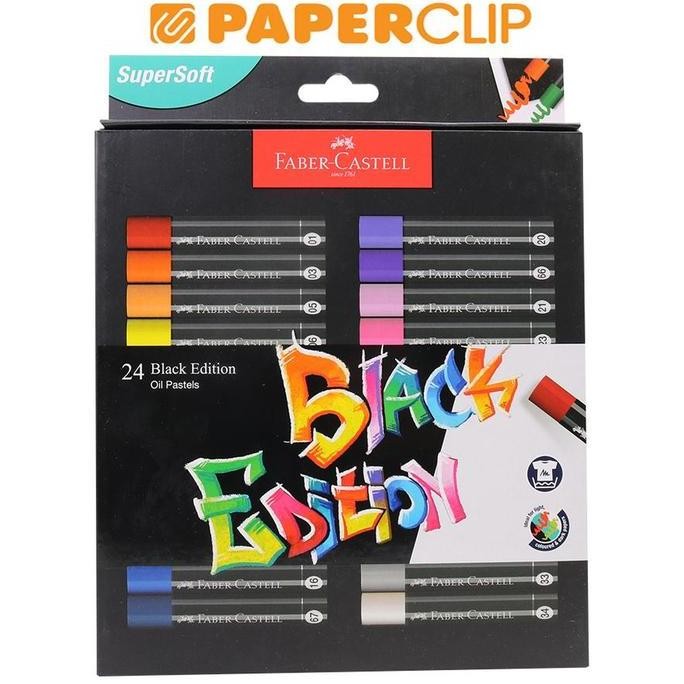 

TERMURAH - CRAYON FABER CASTELL OIL PASTEL 220024 24C BLACK EDITION