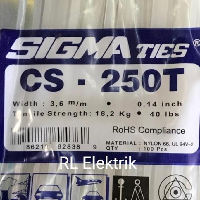 

Diskon! Cable Ties SIGMA CS-250T 25cm - Tali Kabel CS250T