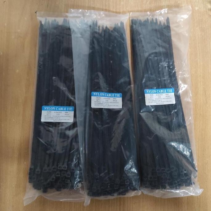 

Diskon! Kabel Ties Nylon 30cm x 4.8mm - Tali Ripet Kuat Pengikat Serbaguna