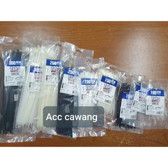 

Diskon! Kabel Ties Toho 30cm x 4.8mm Industrial Grade Hitam Putih - Cable Tie 11in 100pcs