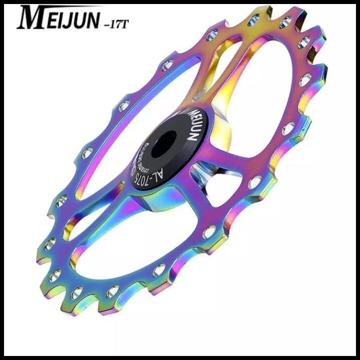 Meijun Pulley RD 17T Ceramic Bearing Wheel Guide OSPW 17T Colorfull