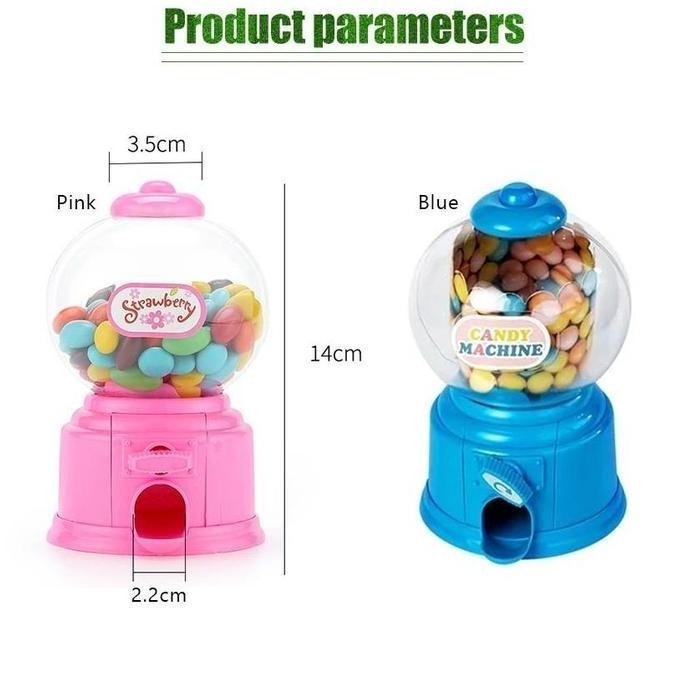 (Allthebest) Premium Mainan Candy Machine Dispenser Mesin / Mainan Anak Capsule Machine Mesin / Mini