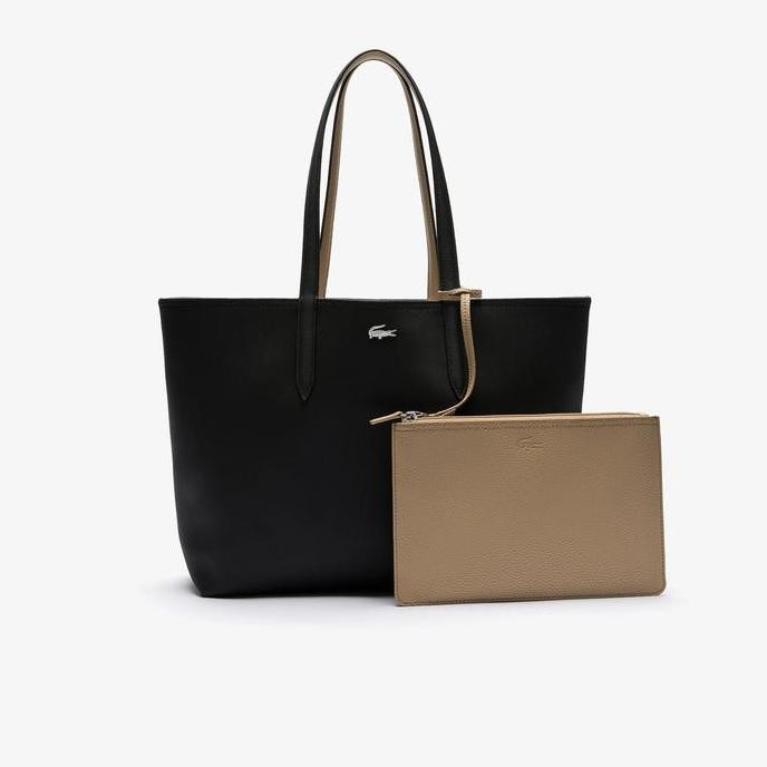 Lacoste Women'S Anna Reversible Tote Bag With Pouch Laptop 15 Inch