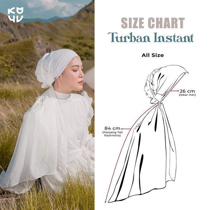 (Allthebest) Koyu Hijab Turban Instant / Pasmina Instant Ceruti Turban