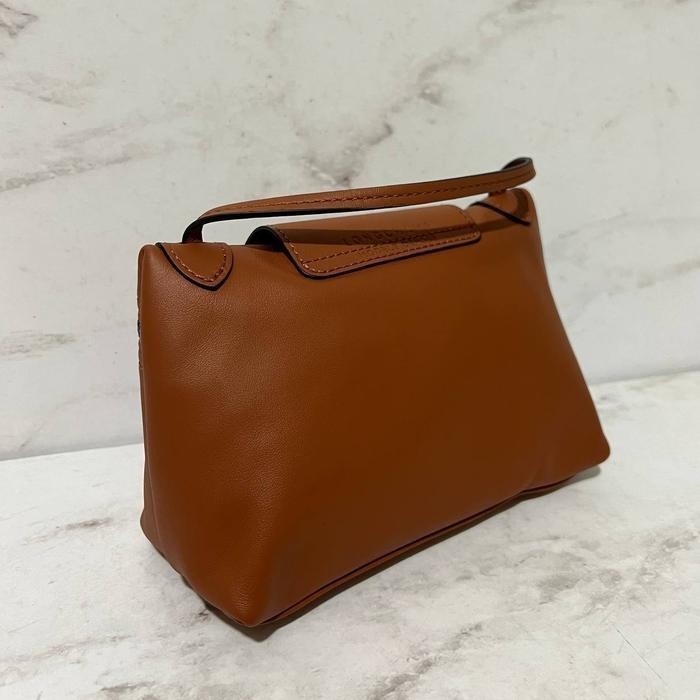 LCT LONGCHAMP LC Le Pliage Xtra crossbody cuir bag leather cognac/tas LC original authentic