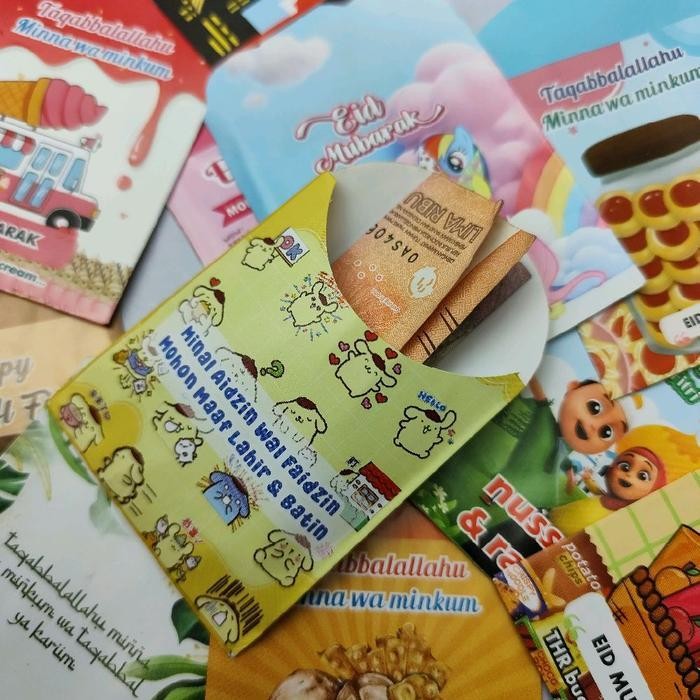 

LFM isi 50 Pcs AMPLOP THR LEBARAN/Angpao Lucu/Amplop Gambar/Amplop Hari raya/Amplop lebaran Medium Merah