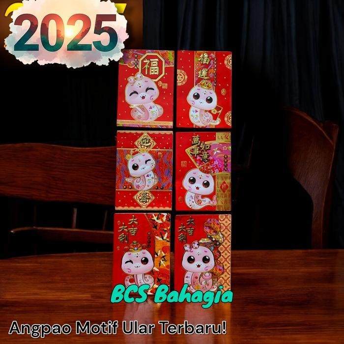 

LFM Ang Pao Pau Amplop Merah Tahun Baru Chinese Imlek Motif Ular 2025 New