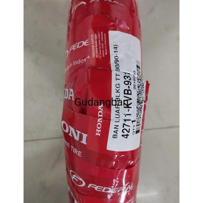 Ahm Federal 90 90 14 Ft235 Asli Honda Ban Luar Motor Matic Tubetype