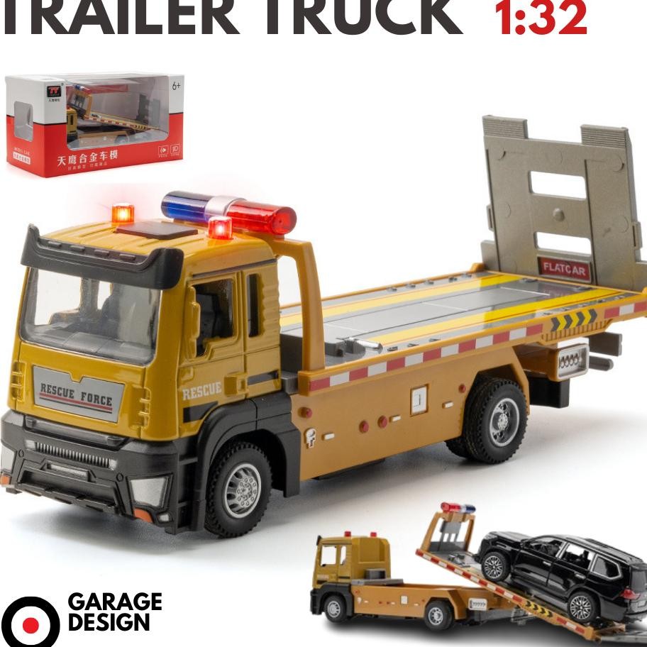 Miniatur Diecast Mobil Tru Trailer Pi Up 132 Mobil Truk Trailer Pajangan Miniatur Hadiah