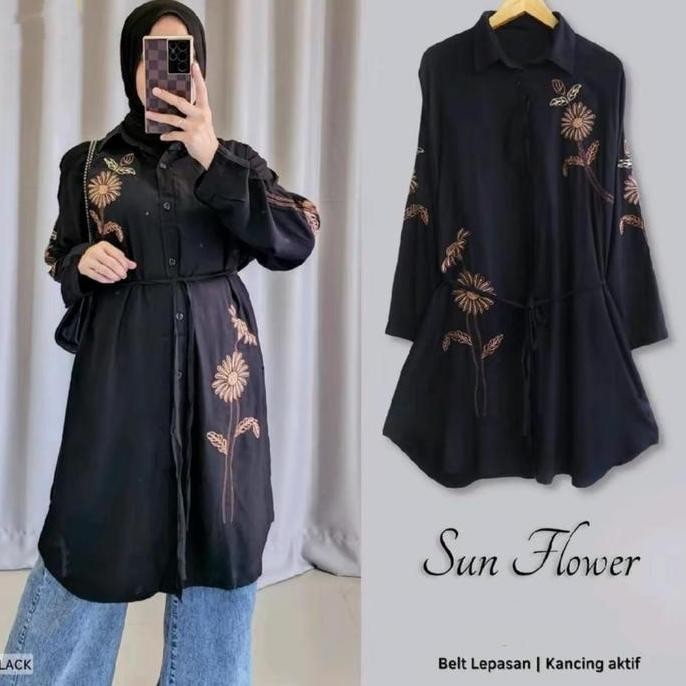 (Allthebest) AZALEA TUNIK BORDIR RAYON TWILL