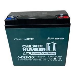 Baterai Motor Listrik Chilwee Model 6-DZF-20 12V 20Ah 1Unit Batre Sepeda Listrik Selis dll Aki Kenda