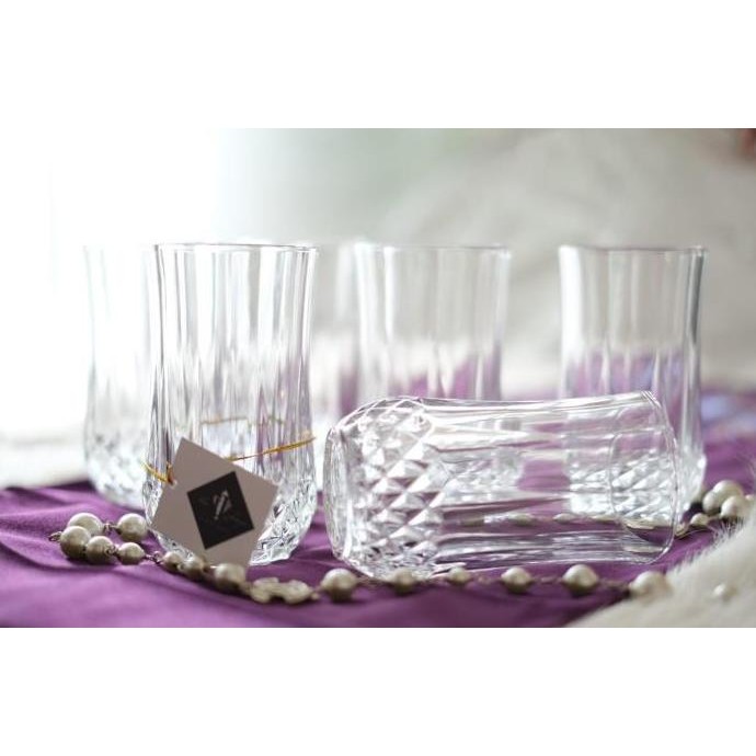 (Allthebest) Gelas Kaca / Gelas Mewah / Gelas Kristal / Gelas Pesta set 6 gelas