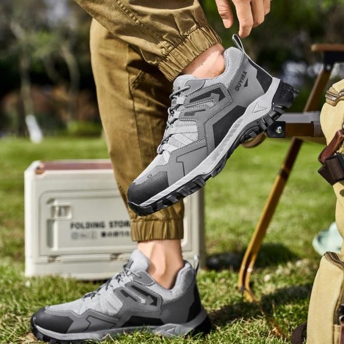 Alfathi Sepatu Safety Sneakers Ori By Guyisa Metal Grey New Stok