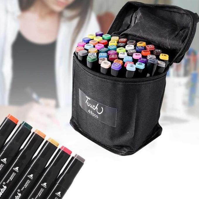 

Spidol Dual Side Fine Art Brush Art Marker Set Co