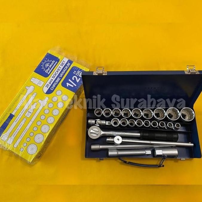 KUNCI SOCK SET TJAP MATA 25 PCS 10-32 MM 6 PT 12 PT DRIVE SHOCK SHOK SOCKET SOK CAP GERMANY EYE BRAN