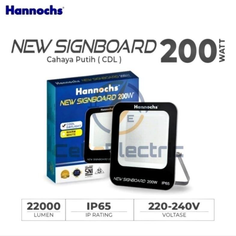 Terlaris Led Sorot Hannochs New Signboard 100W 150W 200W - Lampu Sorot Flood Light Hannochs Sign Boa