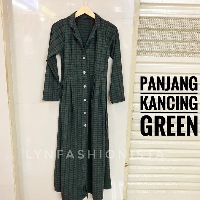 Murah Long Cardigan Fashion Muslimah Motif Tartan Premium Tebal/Izora