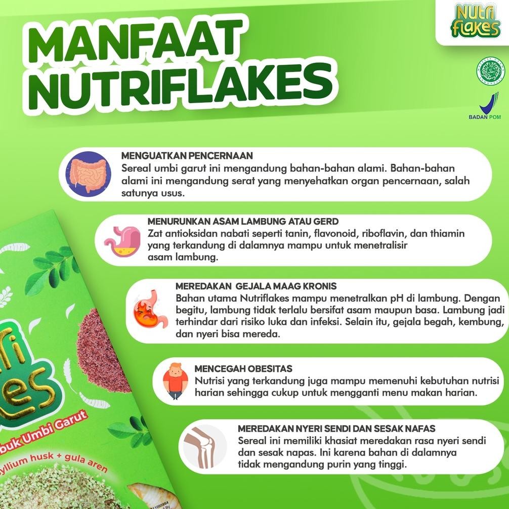 

Update Nutriflakes Sereal Umbi Garut Asam Lambung Original 1 Box ~